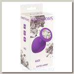 Анальная пробка Emotions Cutie Large с прозрачным кристаллом