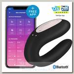 Вибромассажер для пар Satisfyer Double Joy с 2-я моторами, черный