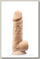 Дилдо с присоской и мошонкой Adrien Lastic SileXD Model 4 (8,5), телесный