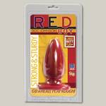 Большая анальная пробка из красного пластизоля Red Boy Large