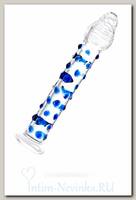 Фаллоимитатор из стекла DILDO с пупырками, 19 см