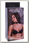Ошейник Frea Black из натуральной кожи Rebelts, цвет черный
