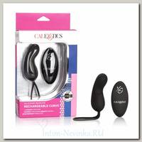 Виброяйцо перезаряжаемое черное из силикона Rechargeable Curve