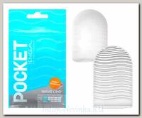 Карманный мастурбатор Tenga Pocket Wave Line с волнообразными выступами