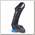 Огромный фаллоимитатор на присоске Stork Black & Blue, 20 см