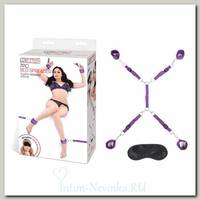 Фиксатор на матрас для рук и ног Lux Fetish, фиолетовые