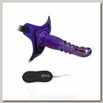 Страпон 10 Vibrations 8' Harness G spot 17,5 см, фиолетовый