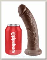 Фаллос на присоске King Cock 8 реалистичный, 19 см, коричневый