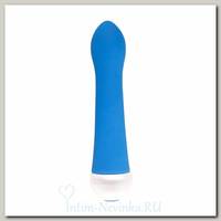Аккуратный вибратор небольшого размера CARESSING VIBE, 12 см, синий
