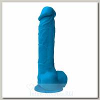 Реалистичный фаллоимитатор Colours - 8' Dildo, 19 см, голубой