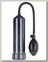 Вакуумная помпа для увеличения члена Eroticon PUMP X1 с грушей, 23 см, черная