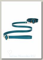 Набор ошейник + поводок Shots Media Ouch Collar With Leash, зеленый