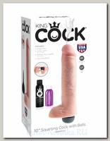 Пенис с семяизвержением 10 Squirting Cock with Balls 20.3 см, телесный