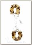 Плюшевые наручники FURRY HANDCUFFS, леопардовые