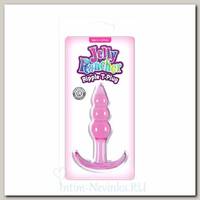 Jelly Rancher T-Plug - анальная пробка рельефная, розовая
