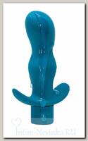 Анальный вибратор с ограничителем Satisfaction Aquamarine, синий