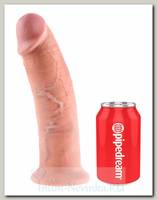 Фаллоимитатор-гигант на присоске King Cock 10 Cock, 23 см, телесный