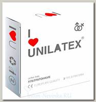 Латексные тонкие презервативы Unilatex Ultrathin, 3 шт