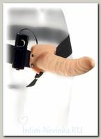 Полый ремневой страпон с вибрацией The Extender Plus Vibrating Hollow Strap On, 15 см