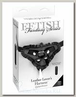 Кружевные трусики для страпона Leather Lover's Harness