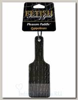 Слэппер Pleasure Paddle из кожи под крокодила, черная