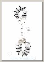 Плюшевые наручники FURRY HANDCUFFS, зебра