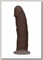 Фаллоимитатор Shots Media RealRock Silicone Dildo Without Balls, 19,2 см, коричневый