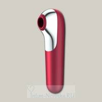 Вакуумный стимулятор клитора Satisfyer Dual Love, красный