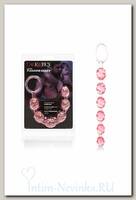 Анальные шарики Swirl Pleasure бирюзовые, из ПВХ, розовые