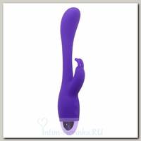 Силиконовый вибратор с клиторальным отростком Elated Rabbit 13.5 см, фиолетовый