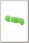 Вибратор с изысканным украшением из страз FUNNY VIBRO, зеленый