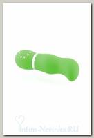 Вибратор с изысканным украшением из страз FUNNY VIBRO, зеленый