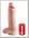 Огромный фаллос 12 Cock with Balls с мошонкой на присоске, 15 см, телесный