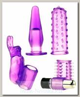Вибромассажер для пар в наборе с насадками Foreplay Couples Kit