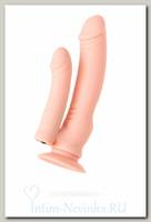 Двойной фаллоимитатор Toyfa A-toys, телесный, 20 см