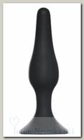 Силиконовая анальная пробка Slim Anal Plug размер S, черная