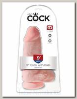 Фаллоимитатор реалистик утолщенный King Cock Chubby, 17 см, телесный