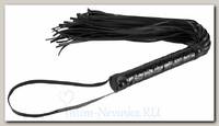 Удобная плеть Flogger черная с петлей - темляк